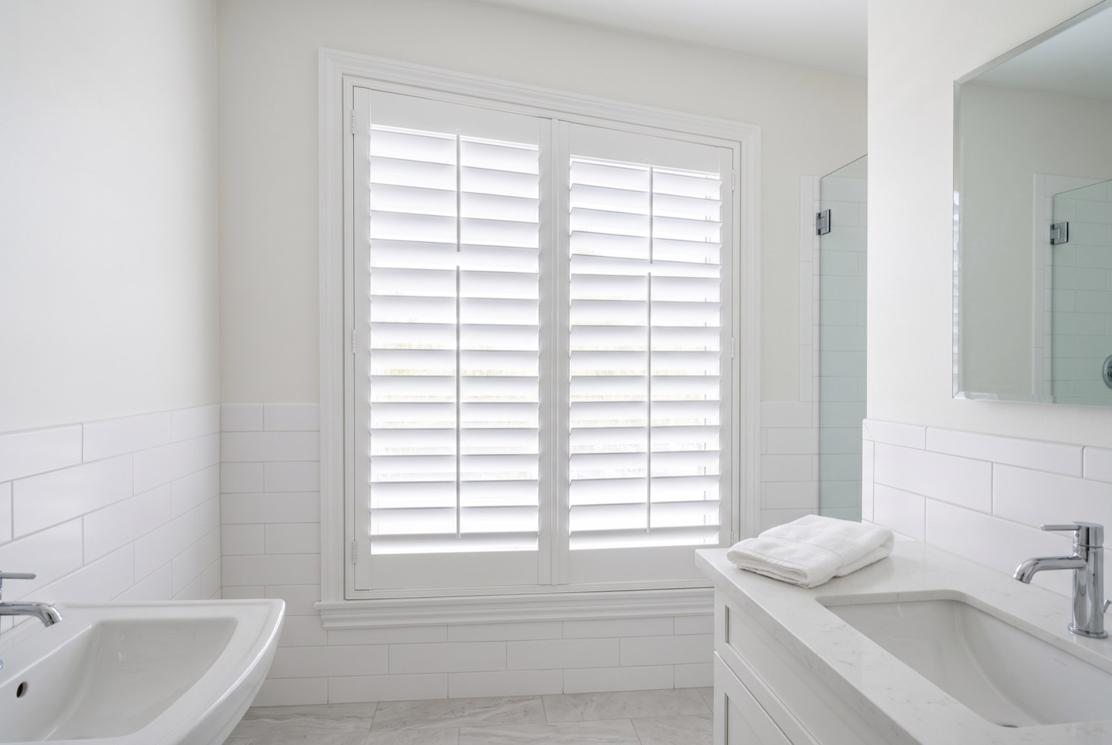 Composite Shutters installed in a home