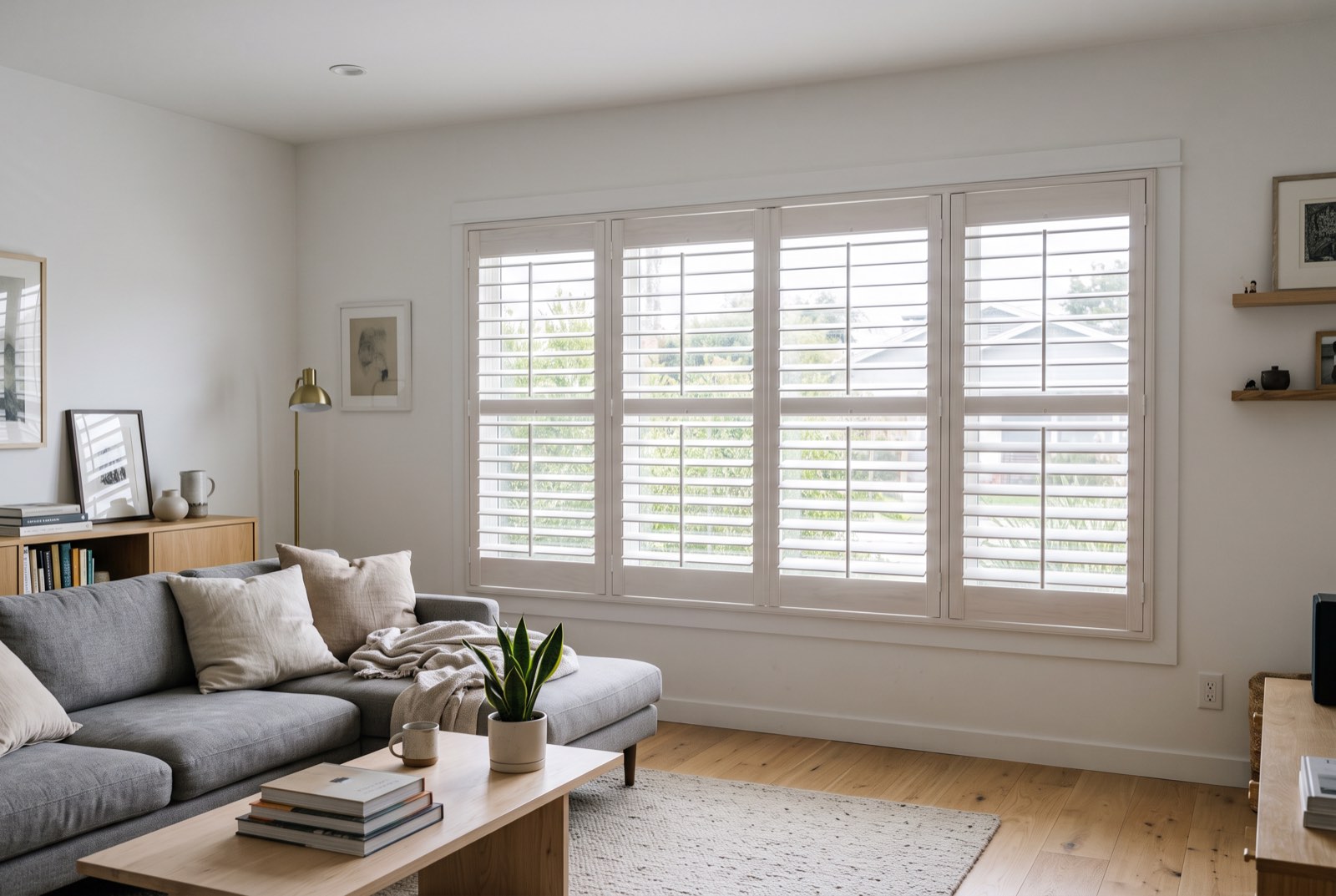 Wood Shutters installed in a home